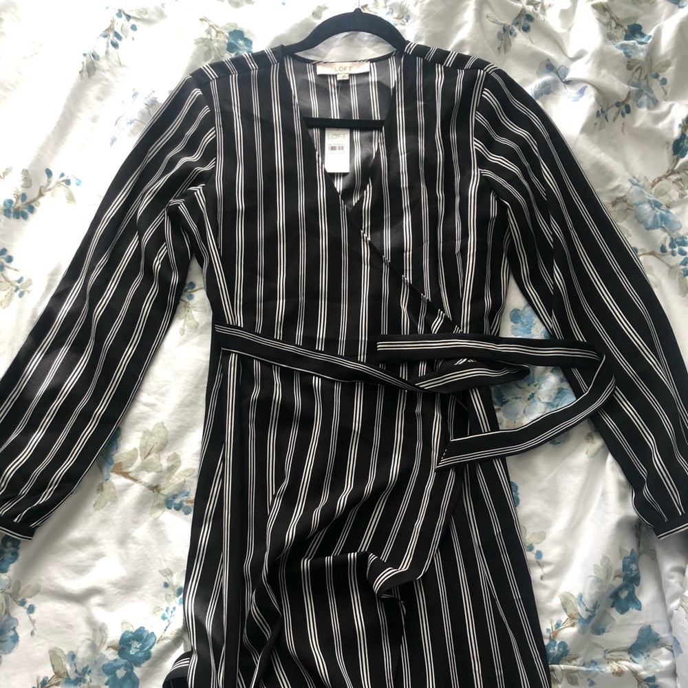 Striped Wrap Dress